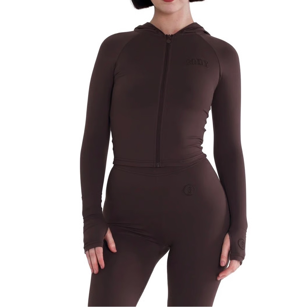 Nwt Body By Raven Tracy 2-Piece Set Chocolate Brown S Hoodie & Xl Pants